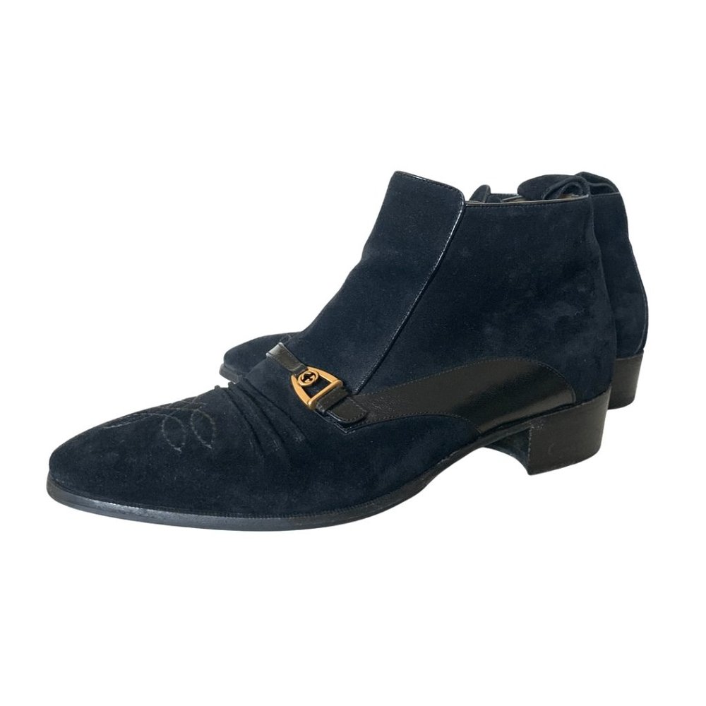 Gucci Black Suede Men's Boots